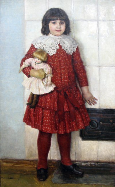 Portrait de O.V. Surikova enfant - Vasilij Ivanovic Surikov